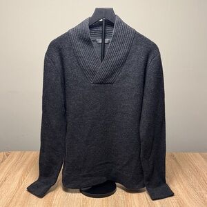 Vince Charcoal Shawl Collar Sweater
